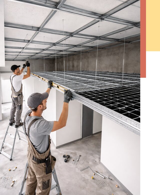 Монтаж потолка грильято в Иваново от 465 руб./м² — быстрая сборка под ключ | ОТДЕЛОЧНИК-Внв