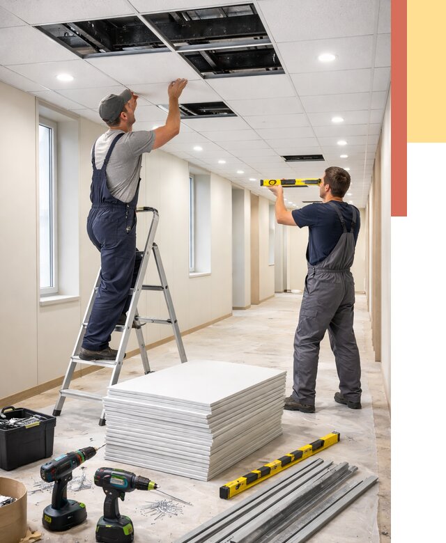 Ремонт потолка Армстронг в Иваново от 4649 руб. — быстро и недорого | ОТДЕЛОЧНИК-Внв