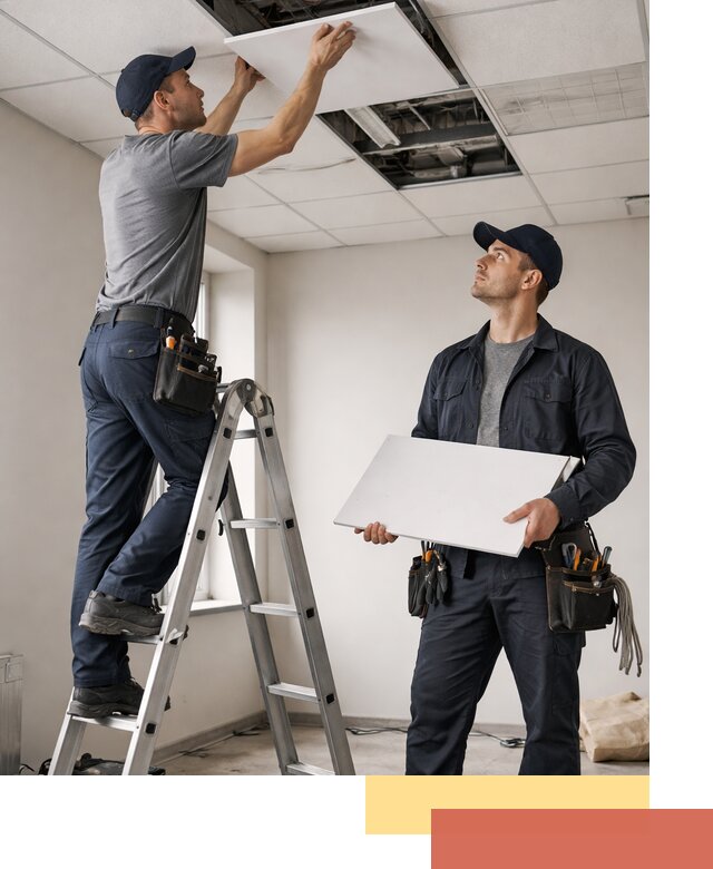 Обслуживание подвесного потолка в Иваново — ремонт и чистка