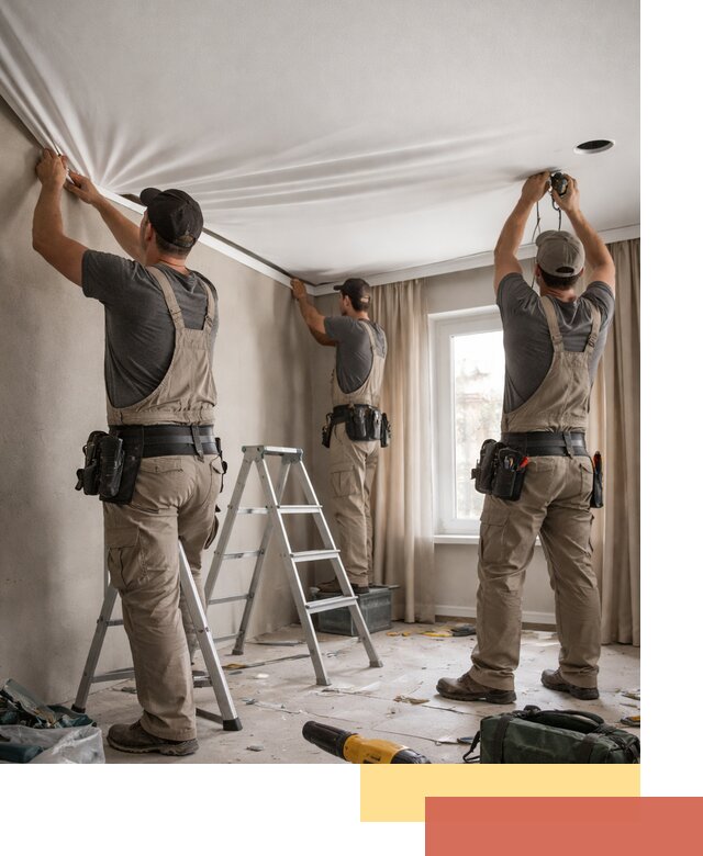 Монтаж матового натяжного потолка в Иваново качественно и быстро