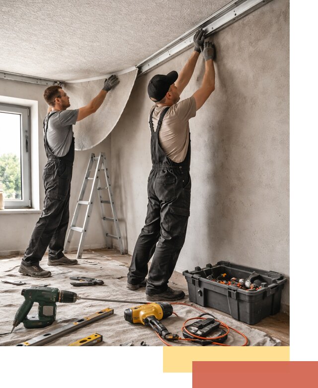 Монтаж фактурного натяжного потолка в Иваново качественно и быстро