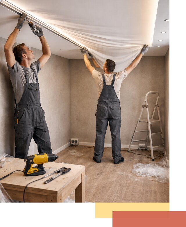 Монтаж натяжного потолка с подсветкой в Иваново цена и сроки