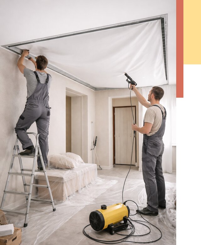 Монтаж натяжного потолка в прихожей в Иваново от 2738 руб. под ключ | ОТДЕЛОЧНИК-Внв