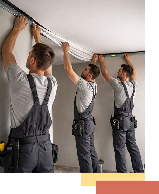 Теневые натяжные потолки в Иваново: монтаж и отделка быстро и качественно