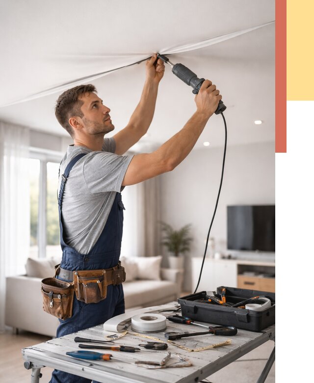 Ремонт натяжных потолков в Иваново от 9815 руб. под ключ — ОТДЕЛОЧНИК-Внв