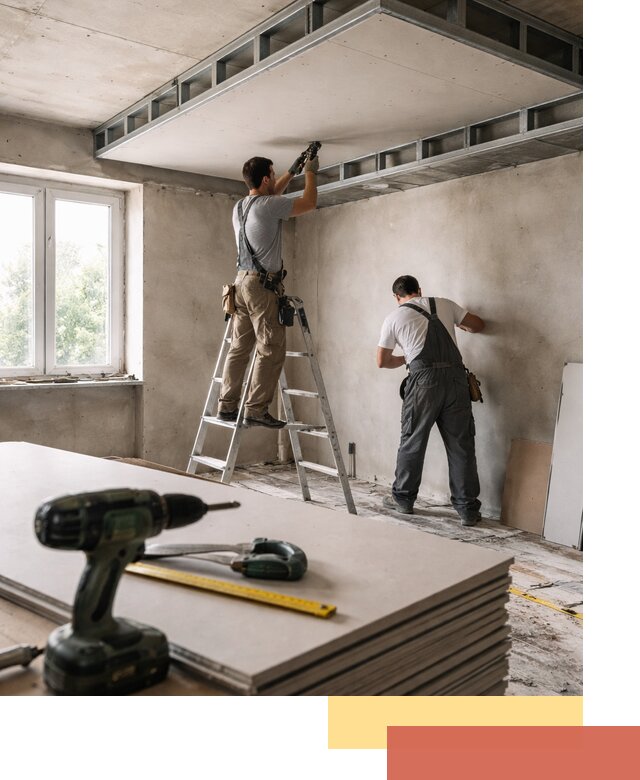 Двухуровневый потолок из гипсокартона в Иваново