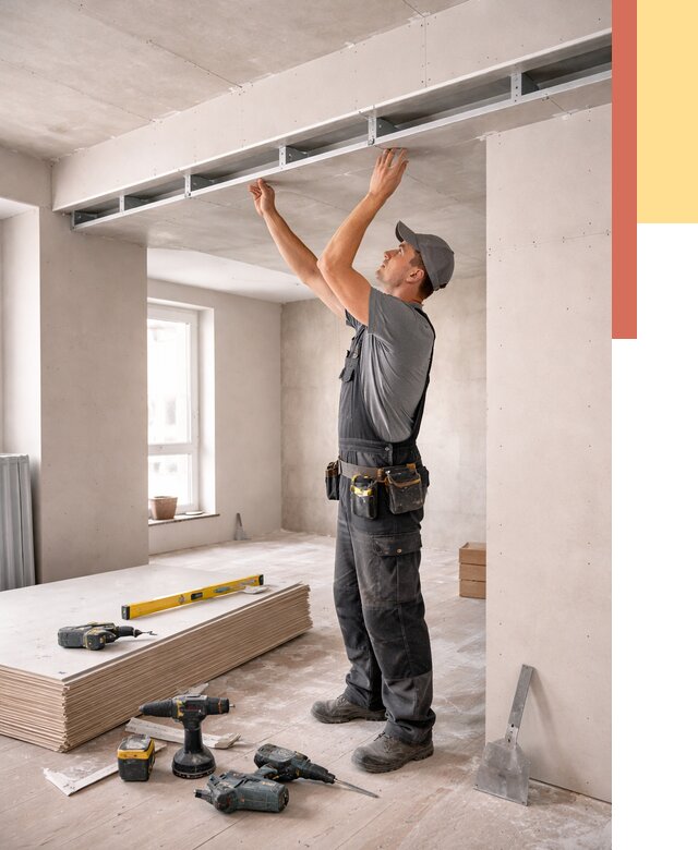 Потолок из гипсокартона с нишей в Иваново от 1292 руб. под ключ | ОТДЕЛОЧНИК-Внв