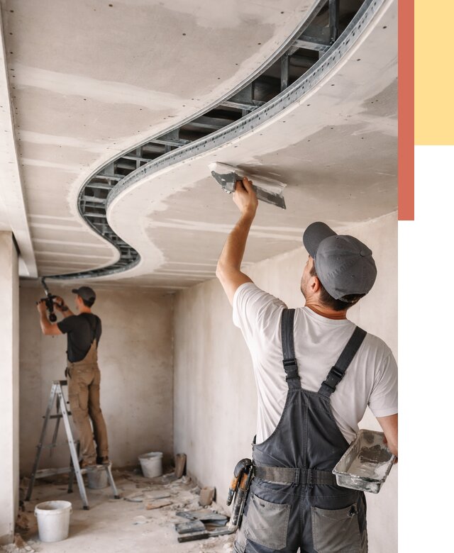 Криволинейный потолок из гипсокартона в Иваново от 2170 руб./м2 | ОТДЕЛОЧНИК-Внв