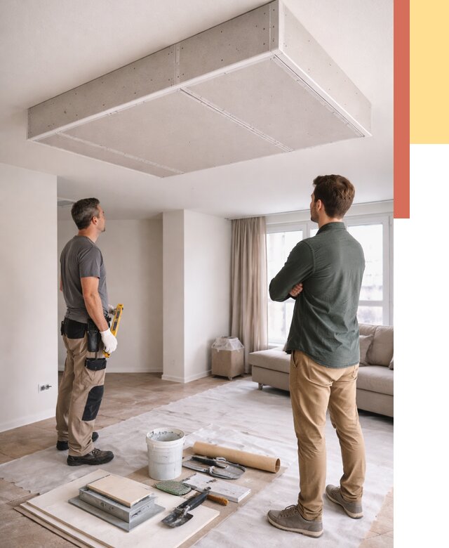 Короб на потолке из гипсокартона в Иваново от 2273 руб. — монтаж и услуги под ключ | ОТДЕЛОЧНИК-Внв