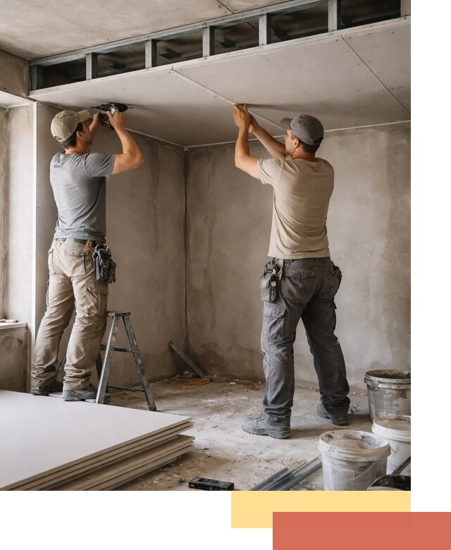 Короб из гипсокартона на потолке под ключ в Иваново