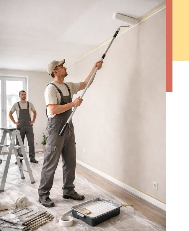 Покраска потолка из гипсокартона в Иваново от 4649 руб./м2 — услуги под ключ | ОТДЕЛОЧНИК-Внв