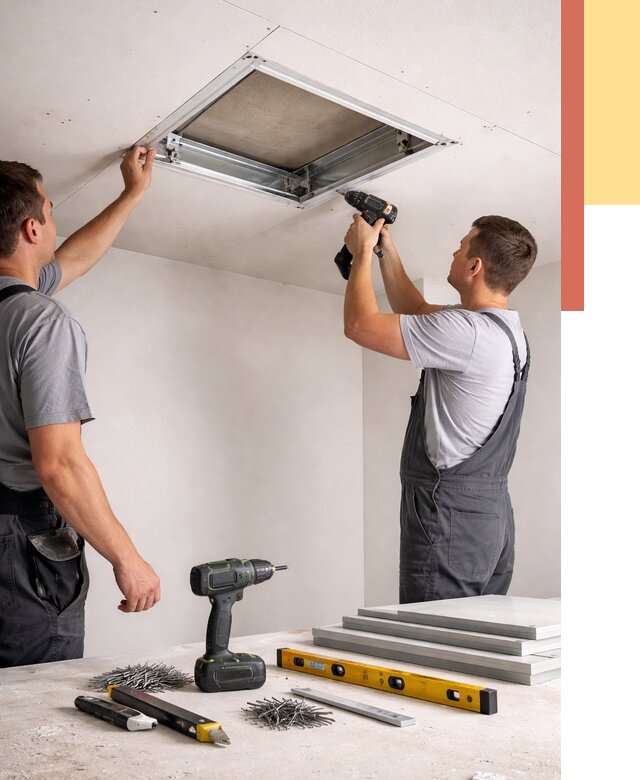 Установка люка в потолок ГКЛ в Иваново от 2583 руб. под ключ | ОТДЕЛОЧНИК-Внв