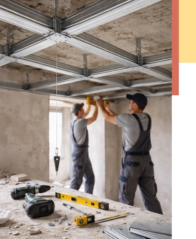 Монтаж каркаса потолка из профиля в Иваново от 4649 руб. — услуги ОТДЕЛОЧНИК-Внв