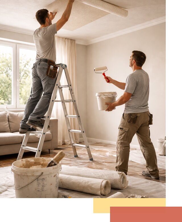 Поклейка обоев на потолок в Иваново — качественно и быстро