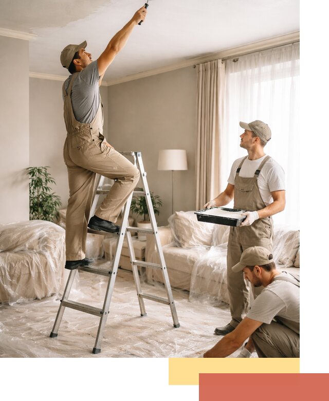 Покраска потолков акриловой краской в Иваново качественно и быстро