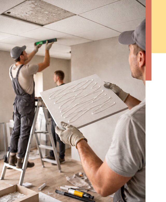 Монтаж потолочной плитки в Иваново от 4649 руб. — быстро и недорого | ОТДЕЛОЧНИК-Внв