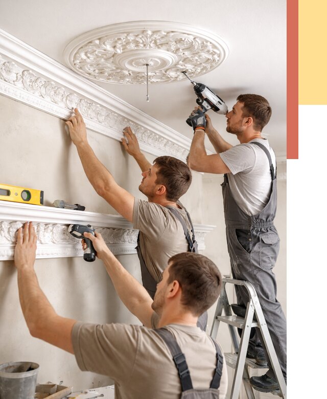 Монтаж лепнины на потолок в Иваново от 3306 руб. быстро и недорого | ОТДЕЛОЧНИК-Внв