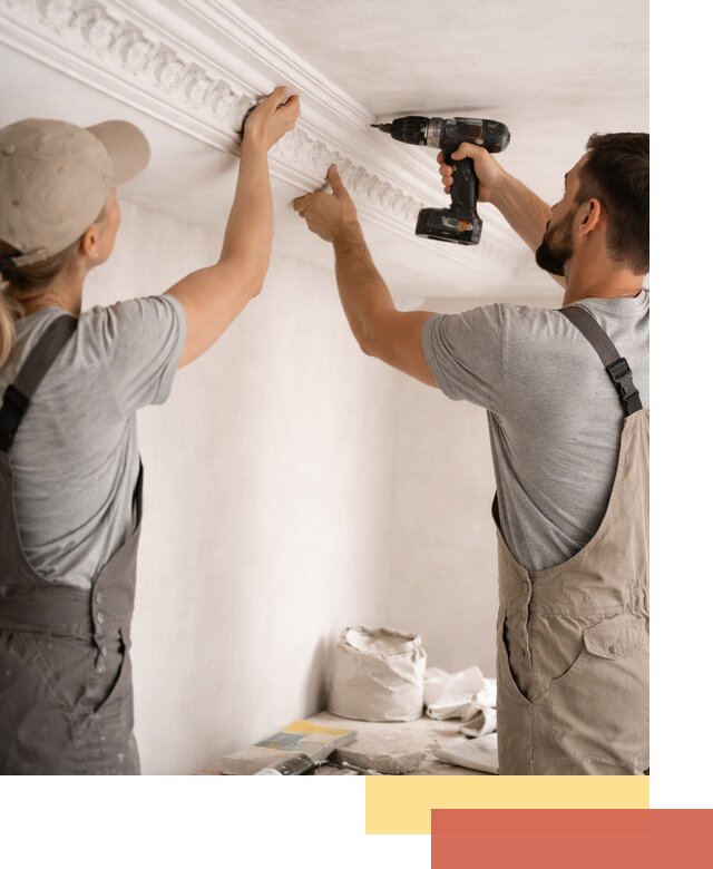 Профессиональный монтаж лепнины на потолок в Иваново