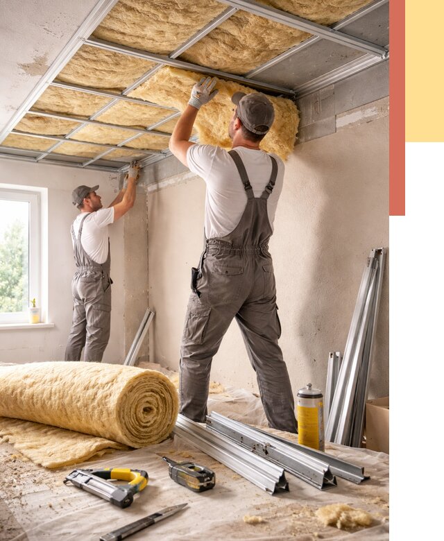 Утепление потолка в Иваново от 7439 руб/м2 — недорого, быстро, под ключ | ОТДЕЛОЧНИК-Внв