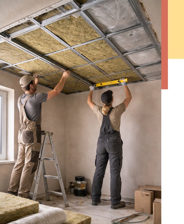 Шумоизоляция потолка в Иваново от 1292 руб. под ключ — услуги ОТДЕЛОЧНИК-Внв