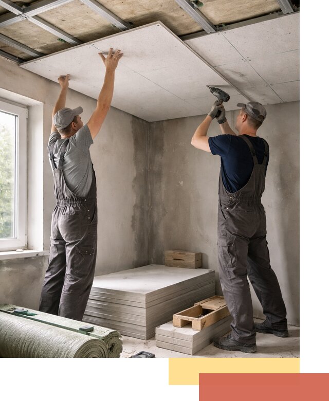 Шумоизоляция потолка панелями ЗИПС в Иваново